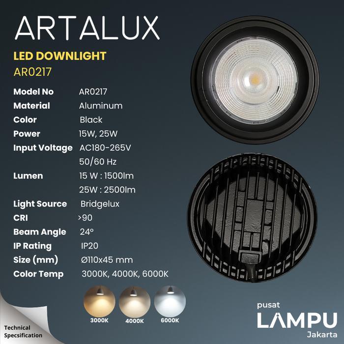 RM ARTALUX AR111 AR0217 LED Lampu Halospot 220Volt 15watt 25watt