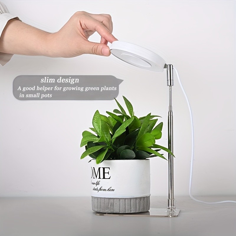 Grow Light With Base Full Spectrum Light Led Grow Height Angle Adjustable Ring Grow Light Timer