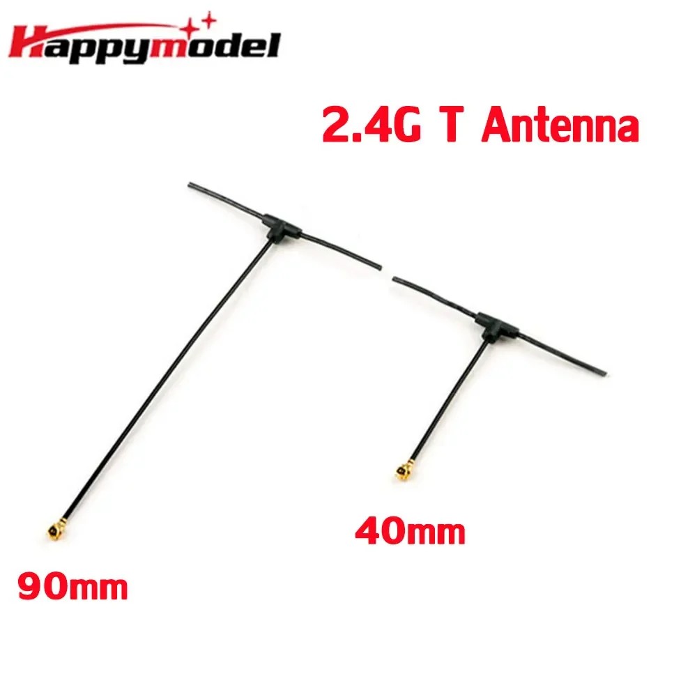 Happymodel 2.4G T Omnidirectional Fpv Antenna 40Mm/90Mm Ipex/Ipx/U.Fl For Rc Fpv Elrs Ep1 Ep2