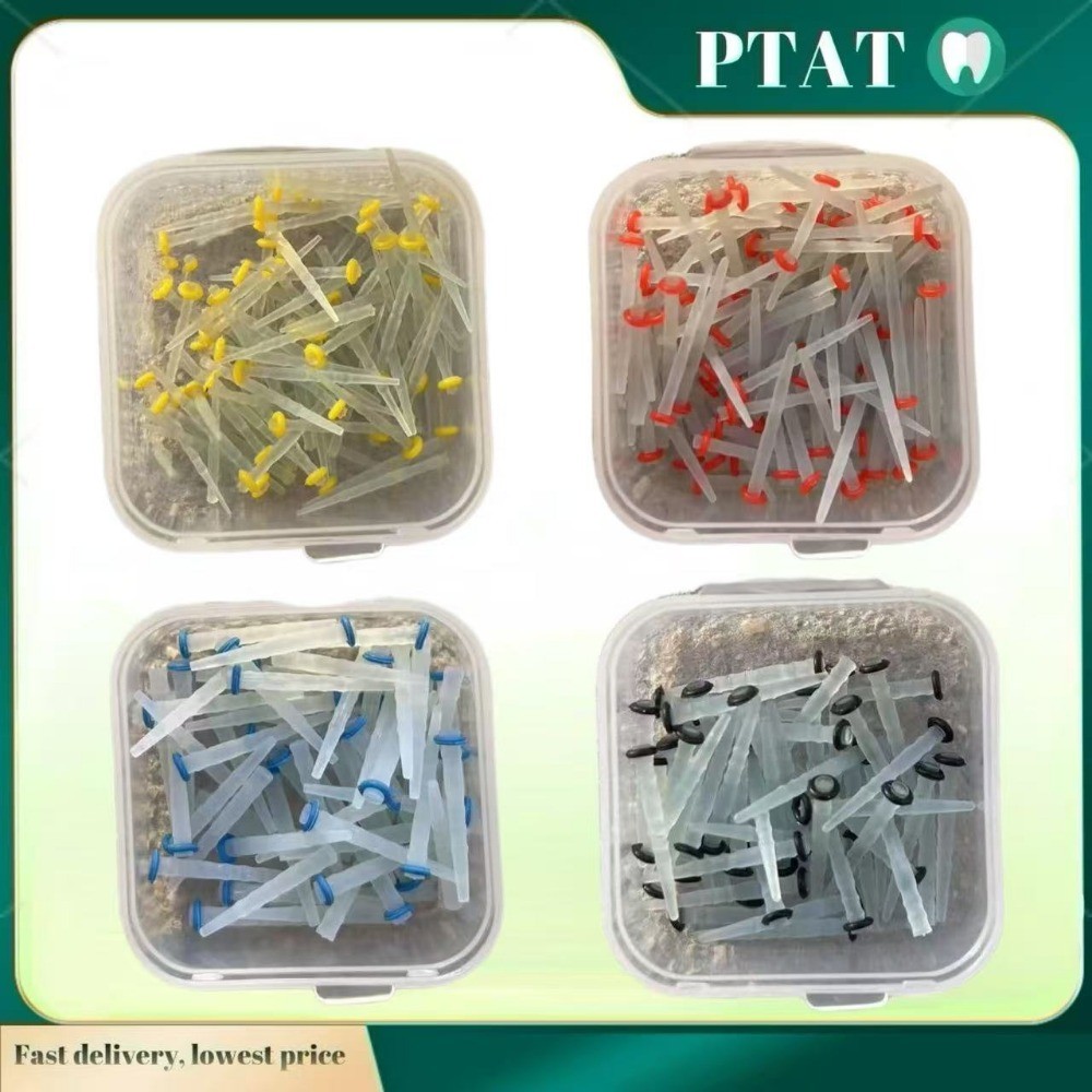 50Pcs/Box Dental Fiber Posts Straight Screw Quartz Glass Fiber Resin Post Root Canal Pile