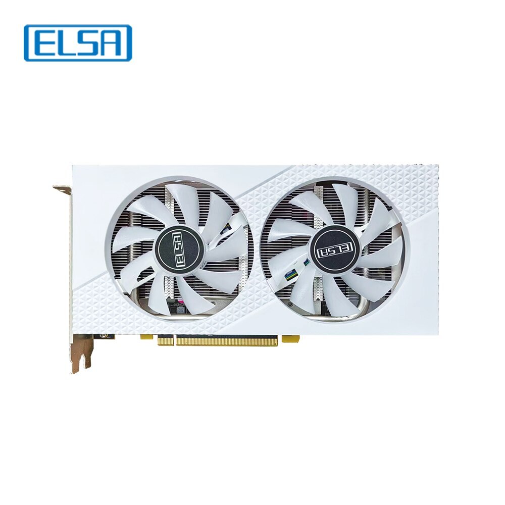 ELSA AMD RX 580 8GB GDDR5 256bit GPU White RGB Desk Computer Gaming Graphics Card
