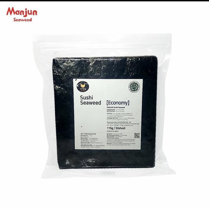 08pg- Manjun Yaki Suhsi Nori / Dried Seaweed / Rumout Laut Sushi 50 Sheet