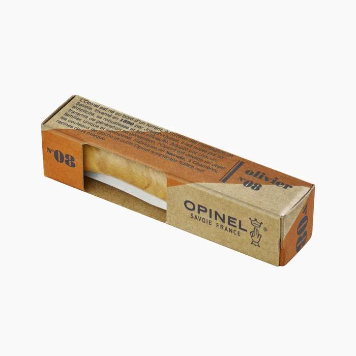 Opinel N08 Olive Wood - Stainless Folding Knife