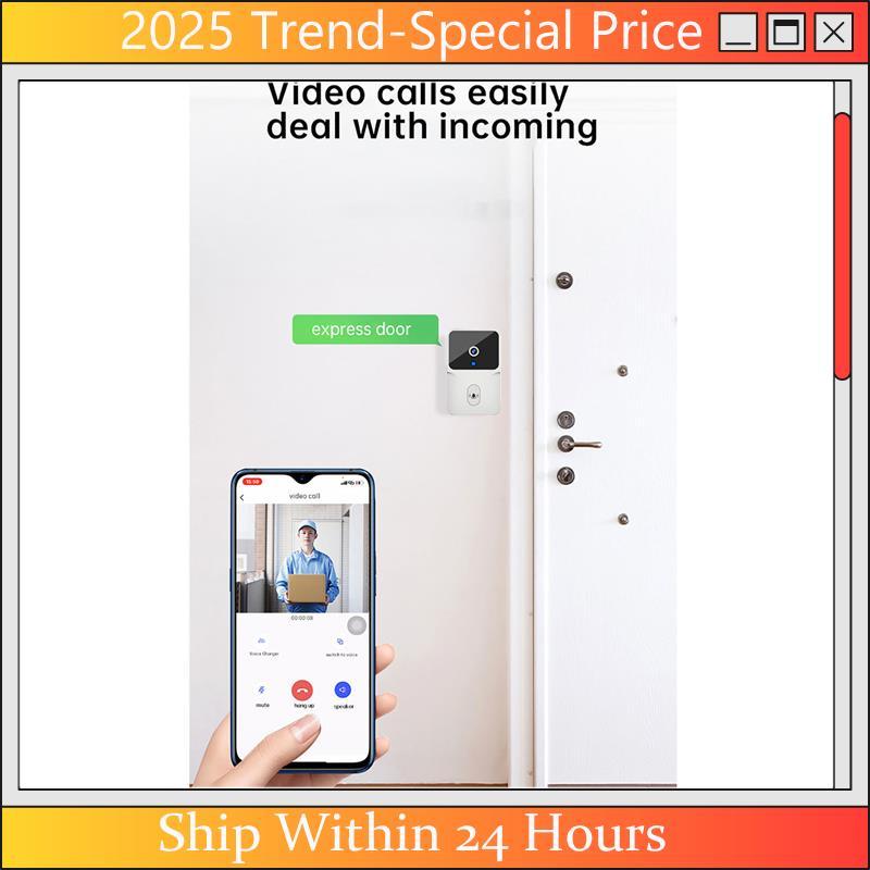 Tuya Wifi Doorbell Video Doorbell Two-Way Talk Night Vision Camera Doorbell Smart Life Doorbell