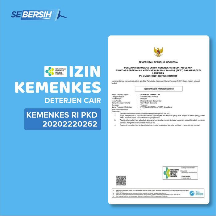 [Voucher] (BUNDLING) Sebersih Cuci Tangan Anti Bakteri + Deterjen Cair 5L(Gojek)