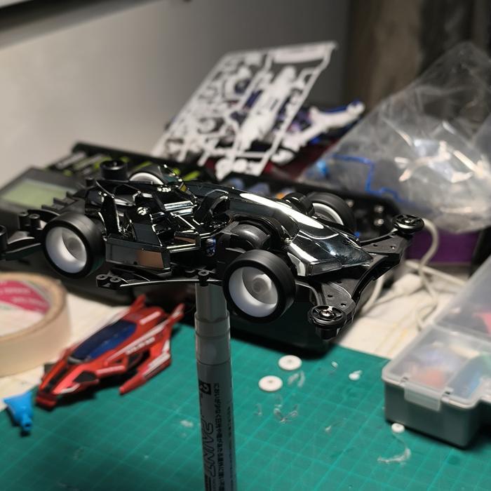 TAMIYA 95673 MACH FRAME BLACK METALLIC BODY SPECIAL EDITION - FMA CHASSIS - ITEM 95673