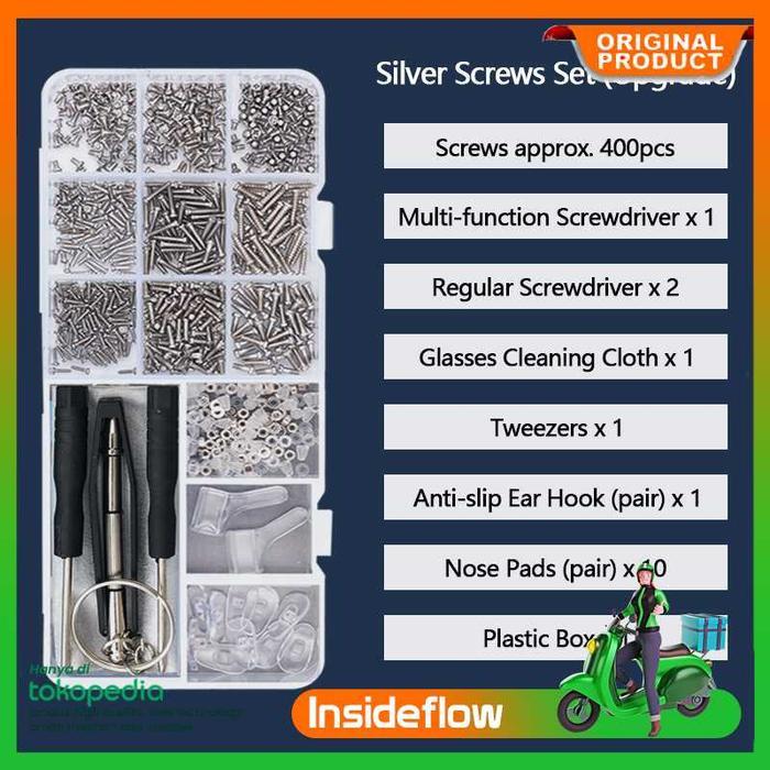 Set Sekrup Kecil Reparasi Baut Mur Jam Tangan & Kacamata