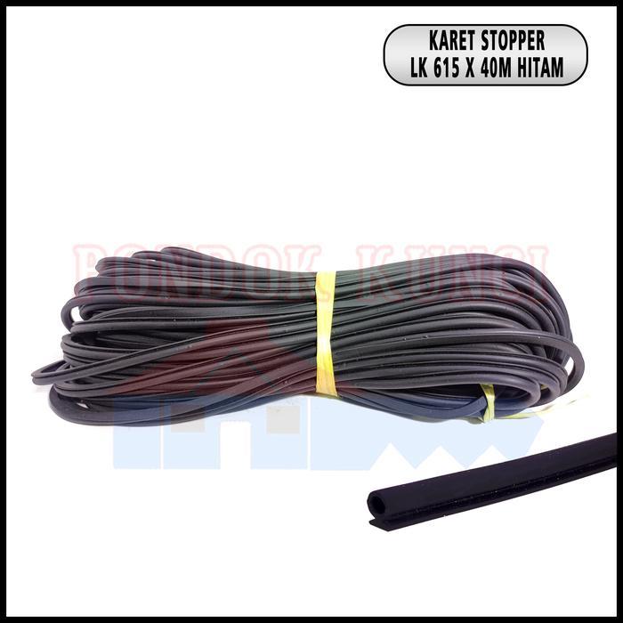 Karet LK 615 Hitam Karet Stoper Kusen Pintu Jendela Aluminium 40 Meter