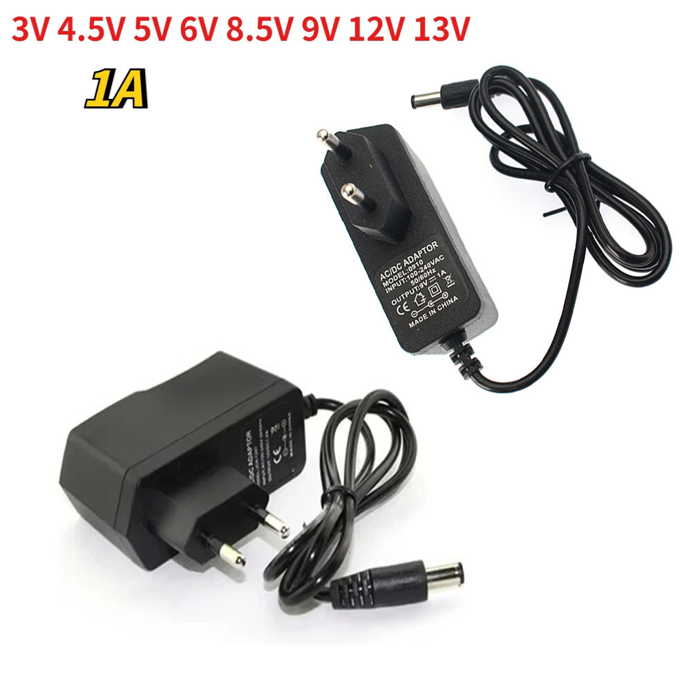 Ac To Dc 100-240V Power Adapter 3V 4.5V 5V 6V 8.5V 9V 12V 13V Power Supply Switching Charger 1A