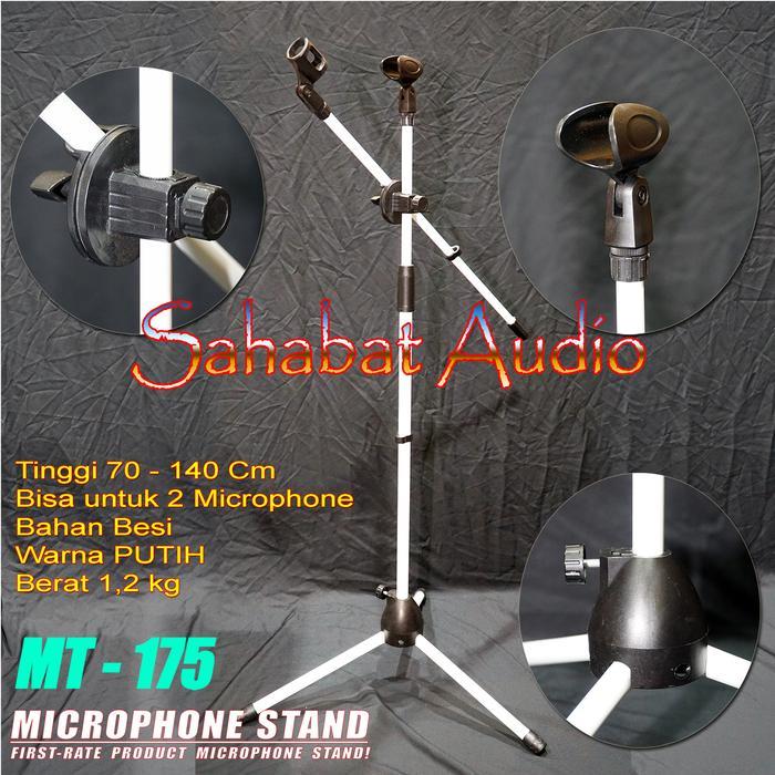 Tntgmusic- Stand Mic Mt 175 Tripod Microphone Dudukan Mic Stand Mic Lantai Mt-175