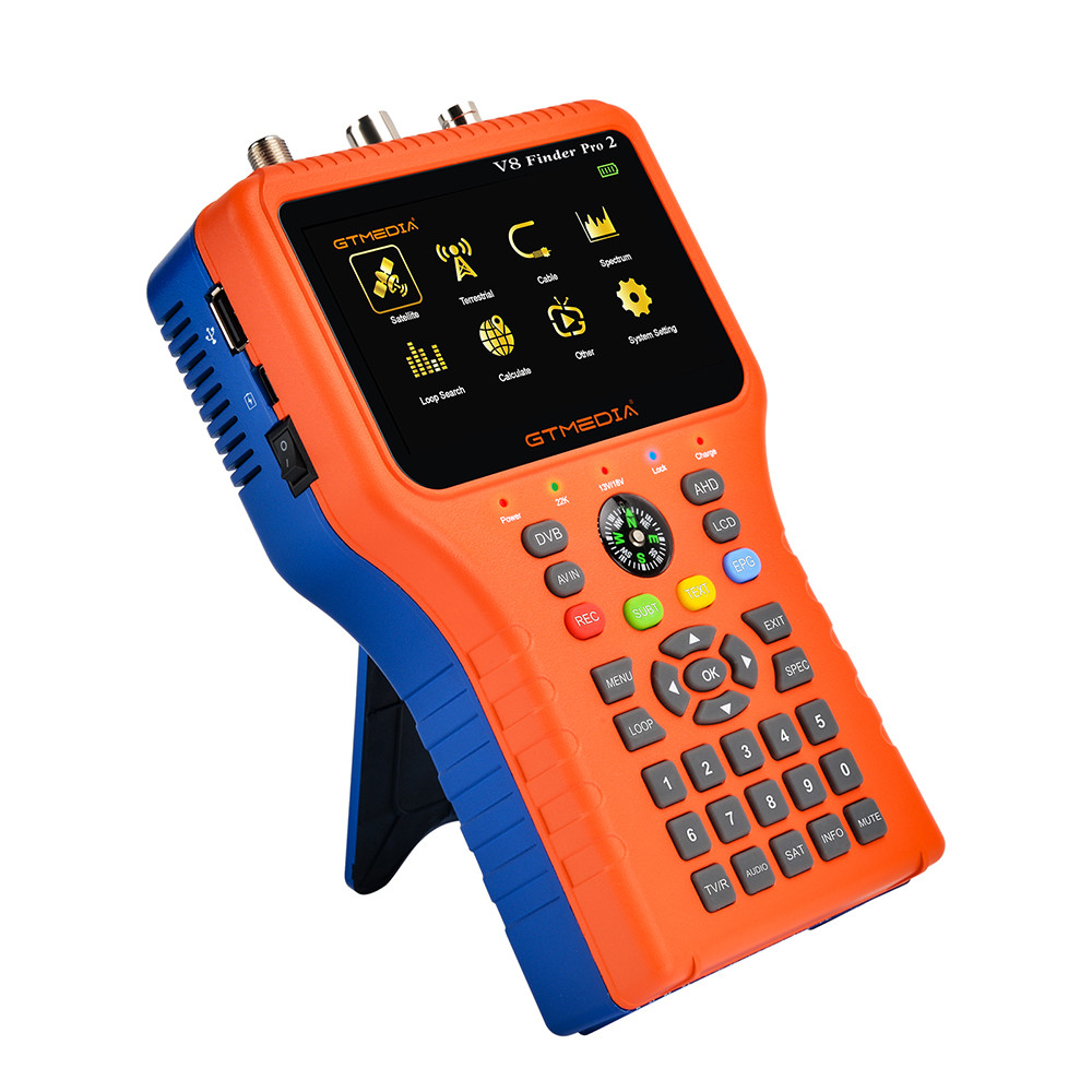 GTMEDIA V8 Finder PRO 2 Digital Spectrum Analyzer Satellite Signal Finder DVB-S2/T2/C H.265 Meter