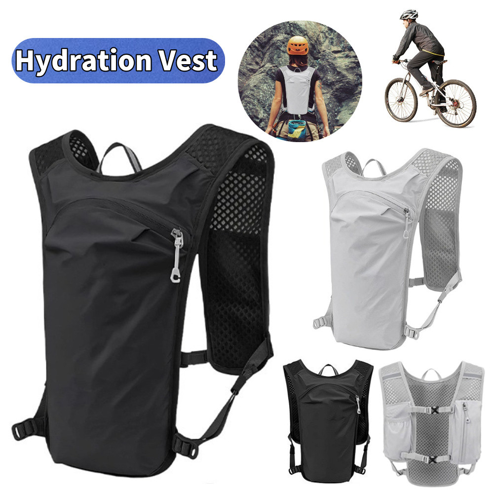 Unisex Running Hydration Vest Lightweight Trail Running Backpack Camping Hydration Bladder Bag