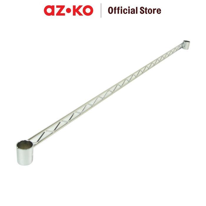 KRISBOW 120X4 CM TIANG RANGKA PEMBATAS SISI RAK KAWAT - SILVER