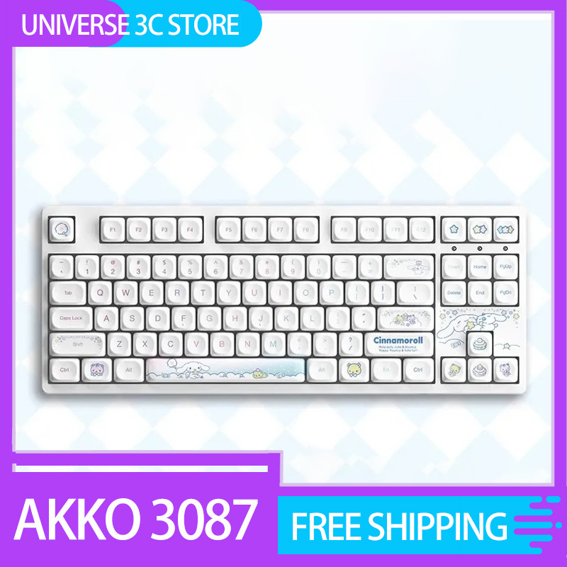 Akko Monsgeek 3087 Mechanical Keyboard Moa Wired Keyboard Custom Hot Swap Cartoon Customization Gami