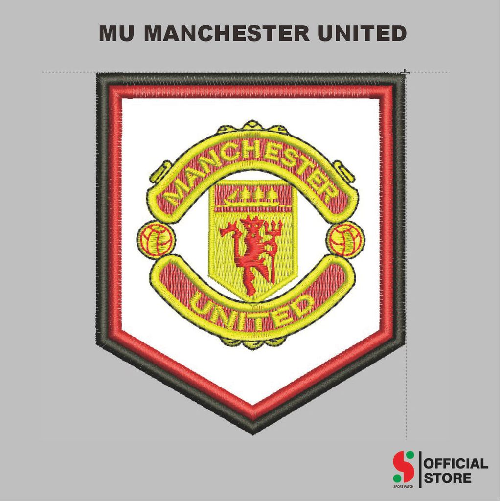 SPORT-877 PATCH MU MANCHESTER UNITED BORDIR KOMPUTER LOGO/EMBLEM BADGE