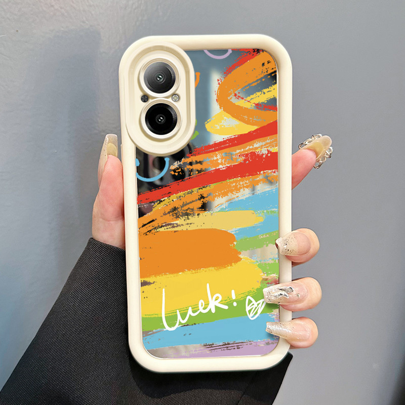 Casing Hp Untuk Realme C67 Realme 12 Lite Case HP Casing pola Pelangi Graffiti Kasing cermin Cesing 