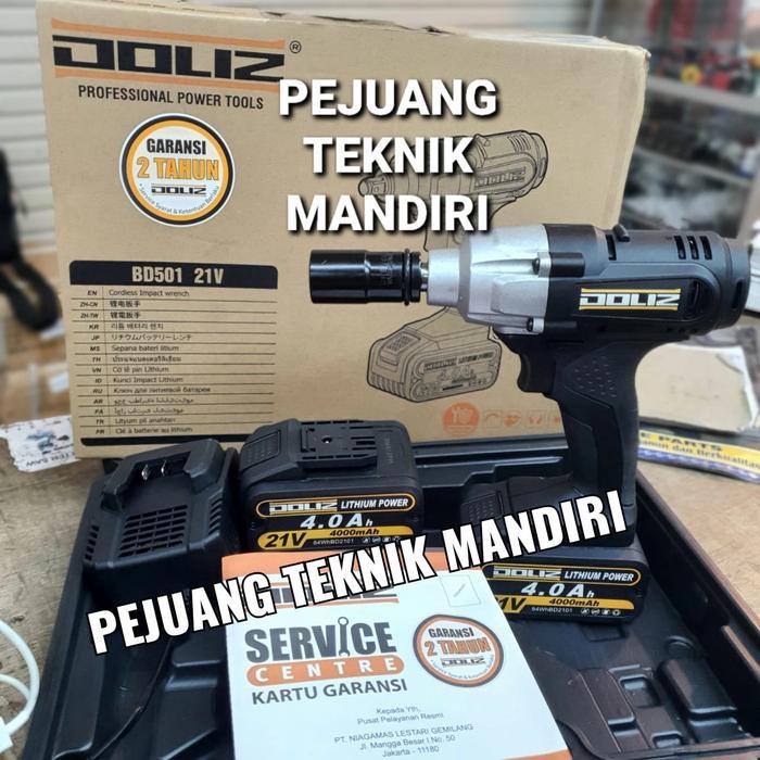 Terhemat Cordless Impact Wrench Doliz Bd501 Impact Wrench Baterai Doliz Bd 501 Terlariss 
