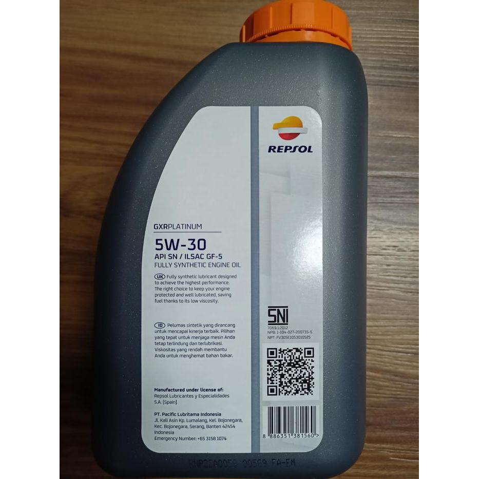 Oli Mesin Repsol GXR Platinum 5W-30 5W30 1L 66623
