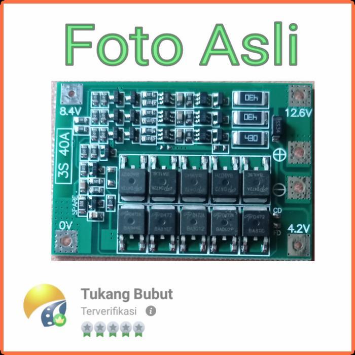 New bms 3s 40a 3.7v 12v 12.6v lithium baterai balance balanced 18650