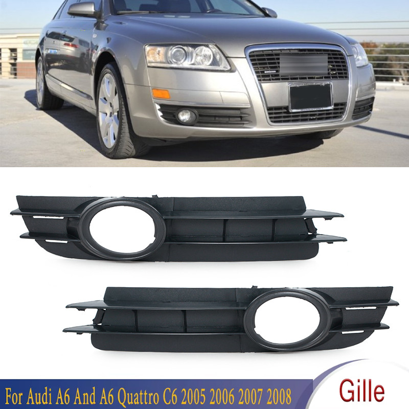 Front Bumper Fog Lamp Light Grille Racing Grills For Audi A6 And A6 Quattro C6 2005 2006 2007 2008