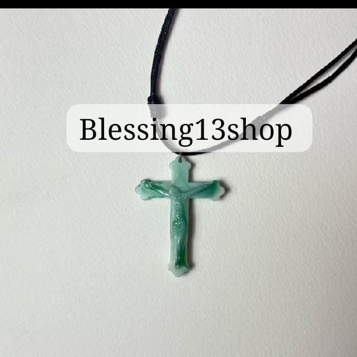 Kalung Salib Tali Hijau Murah Terlaris