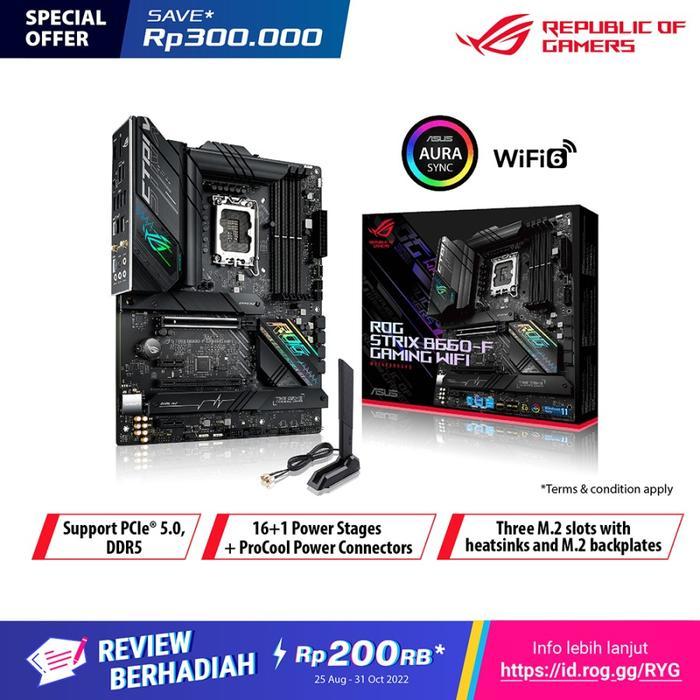 ASUS ROG STRIX B660-F GAMING WIFI Intel B660 LGA 1700 DDR5 ATX