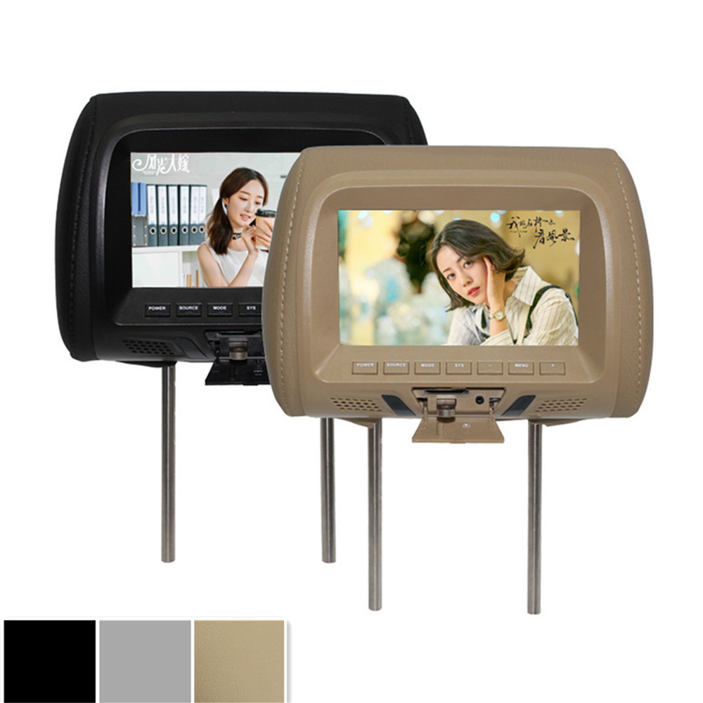 Unrsal 7 Inch Tft Led Screen Car Mp5 Player Headrest Monitor Support Av/Usb/Sd Input/Fm/Speaker/Car