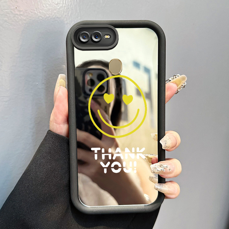 Casing Hp OPPO A7 OPPO A5s OPPO A12 OPPO A12S A11k Case HP Casing pola Emoji tas Kartun Kasing cermi