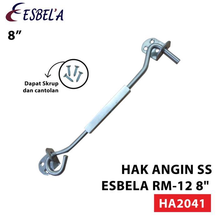 bkuf- Hak Angin Stainless Steel Esbela Kotak 8"