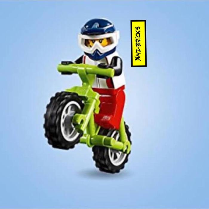 LEGO 60202 Part Out - CTY0916 - Female Trail Cyclist Minifigure