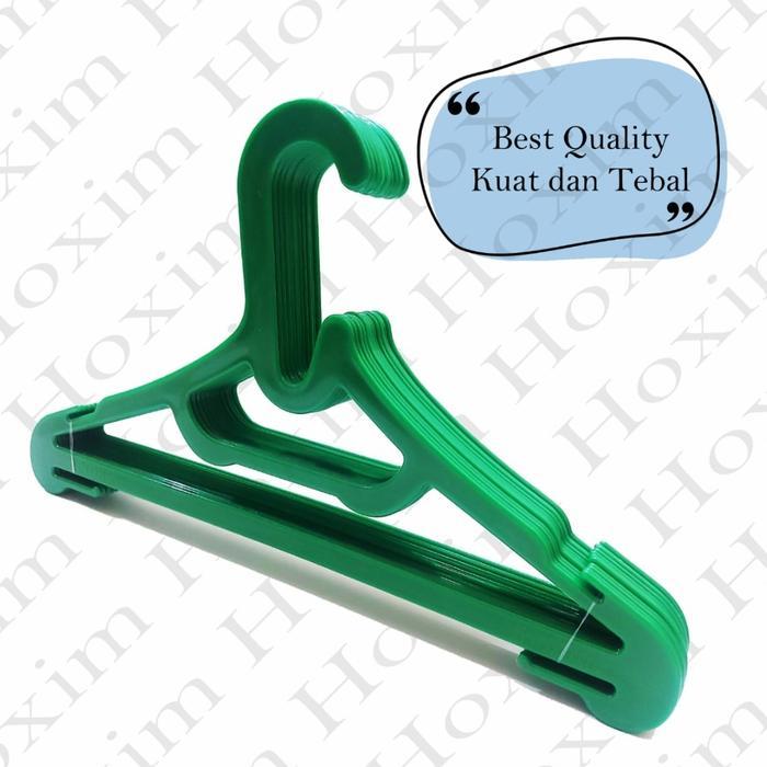 p822- Hanger Gantungan Baju Plastik Warna Pp Hijau Hoxim Tipe Spider
