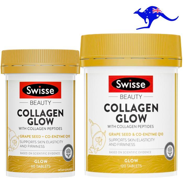 lk5v- Swisse Beauty Collagen Glow Collagen Peptides 60 Tablets 120 Tablet