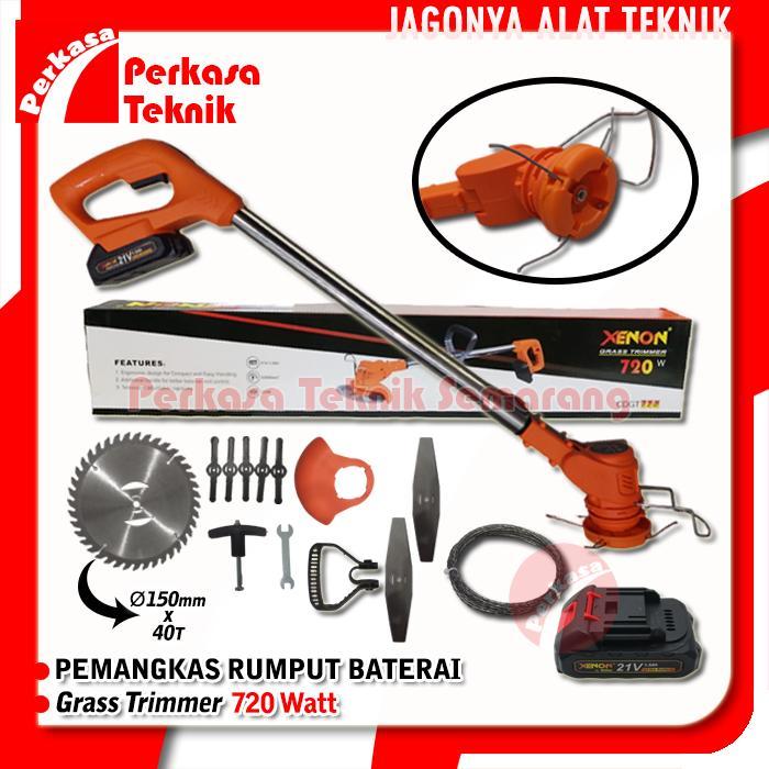 Mesin Potong Rumput Cordless Baterai Xenon Cdgt720 2 Batery Cas Cdgt 720