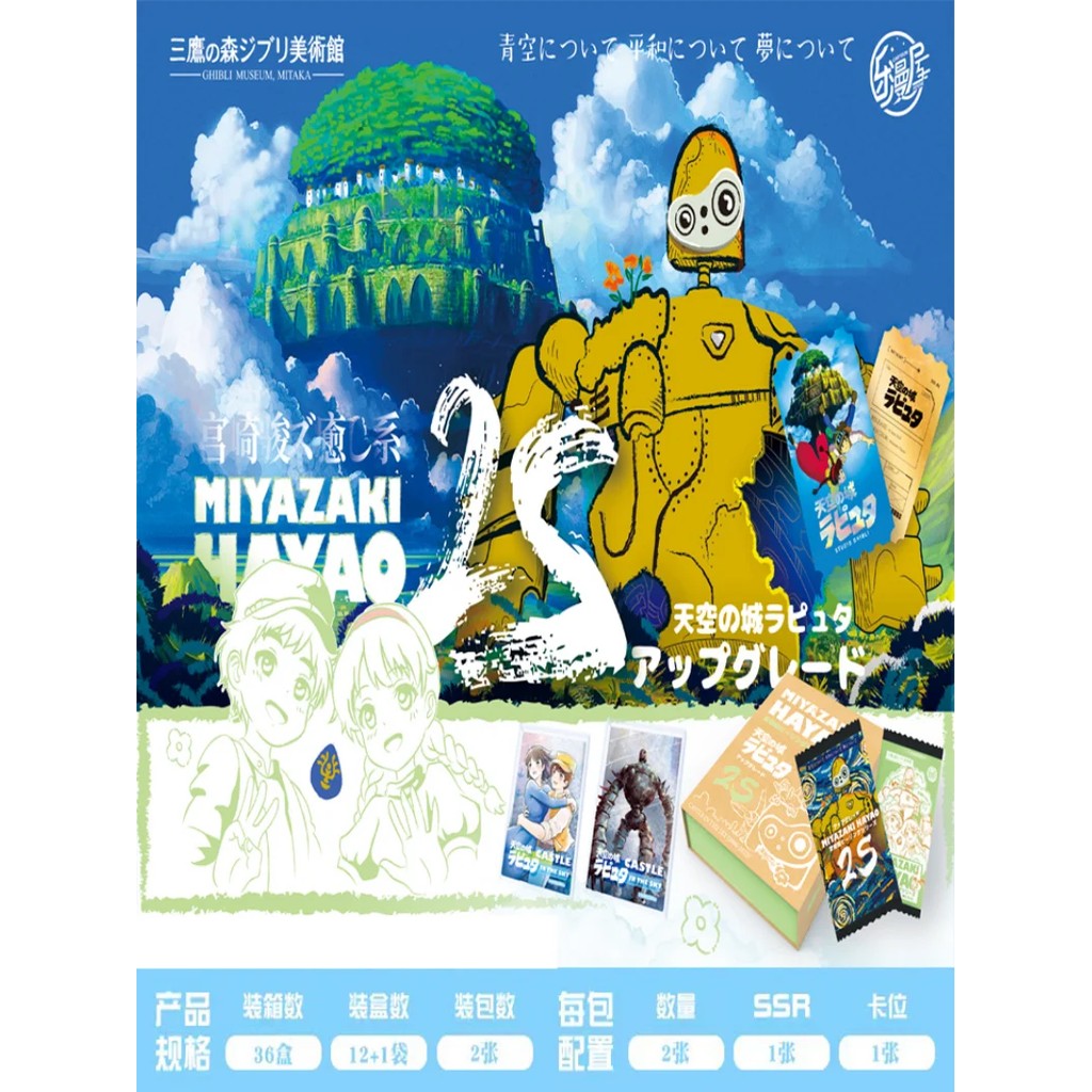 NEW Hayao Miyazaki 2S Series Anime Cards Mitaka Forest Ghibli Art Museum Healing Department Upgraded
