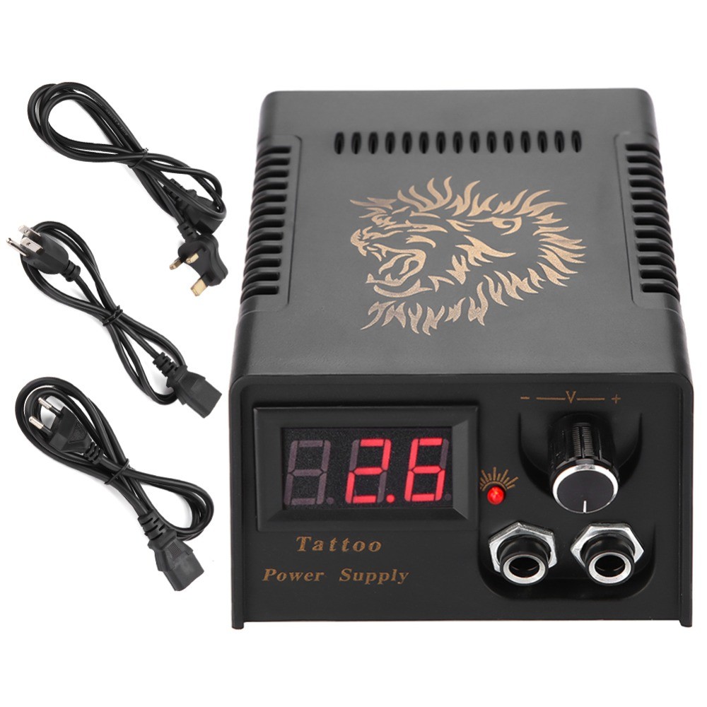 Professional Digital LCD Tattoo Power Supply High Quality Black Tattoo Power Supply For Tattoo Machi