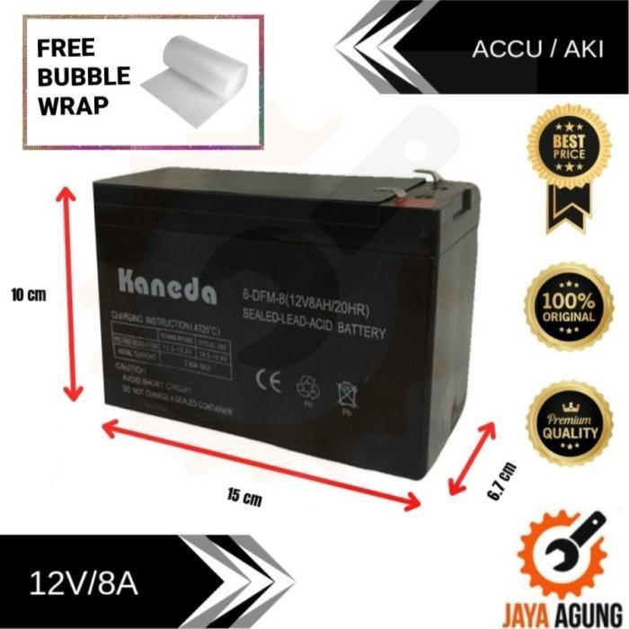 KANEDA AKI KERING BATERAI UPS 12V 8AH / ACCU UPS 12 VOLT 8 AMPER