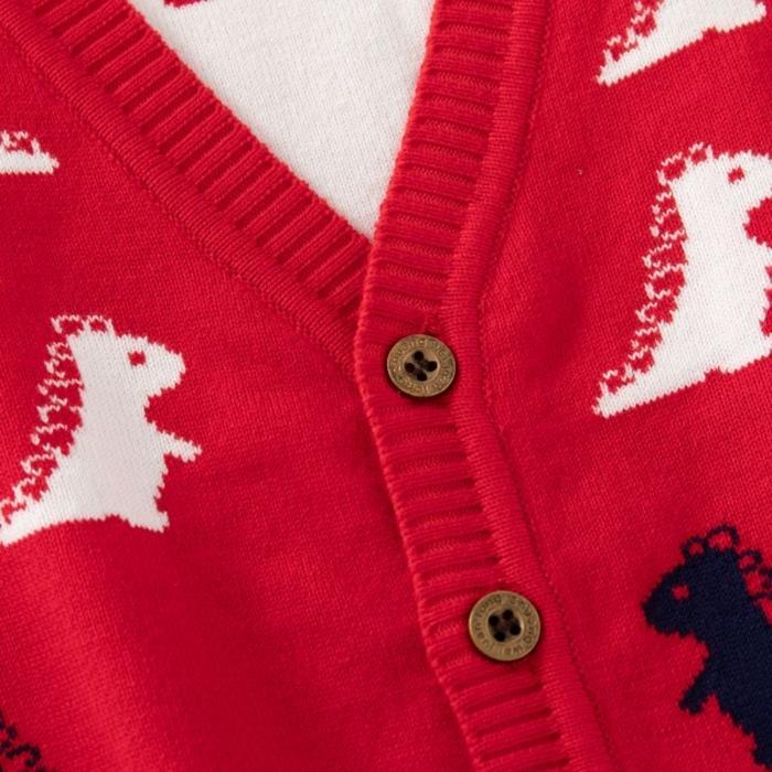 [Voucher] Vest rajut anak motif dino umur 3-8 tahun/ Vest knit anak motif dino/ Vest rajut dino