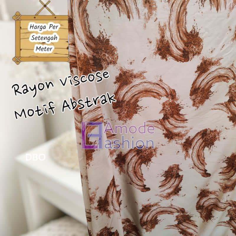 Kain Rayon Viscose Motif Abstrak