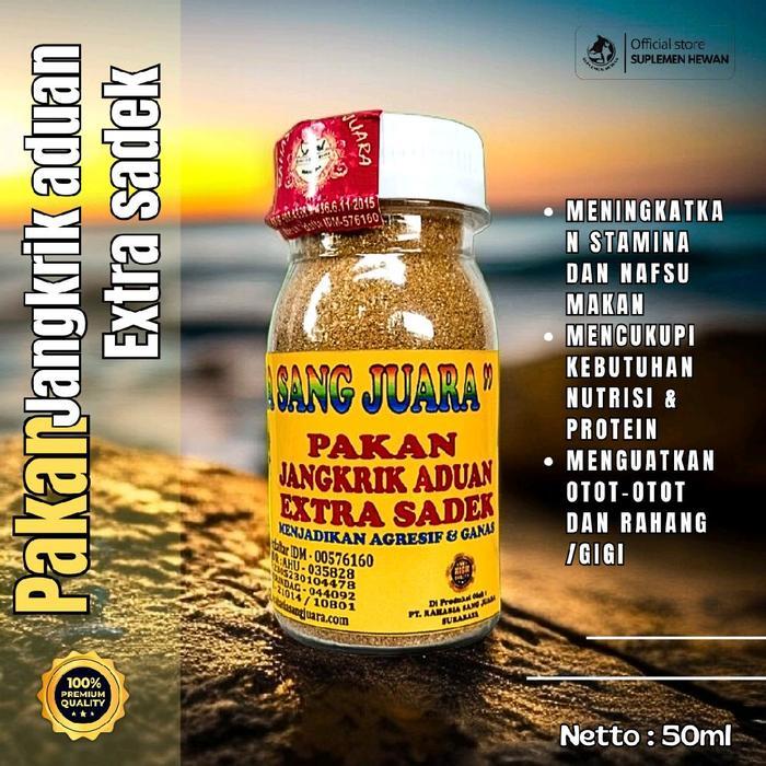 Pakan Jangkrik Aduan Extra Sadek 50ml - Meningkatkan Stamina & Nafsu Makan untuk Jangkrik Fighter