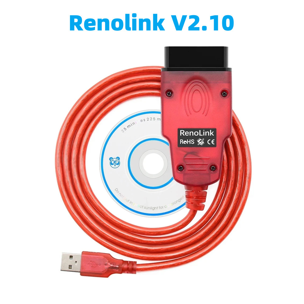 2025 Renolink V2.10 OBD2 ECU Programmer Tool ECU Key Coding ECM Reno Link for Renault OBDII Car