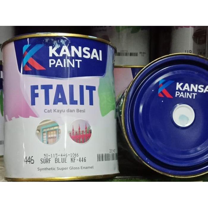 CAT BESI KAYU WARNA BIRU KANSAI FTALIT KF-446 SURF BLUE-PAIL 20KG