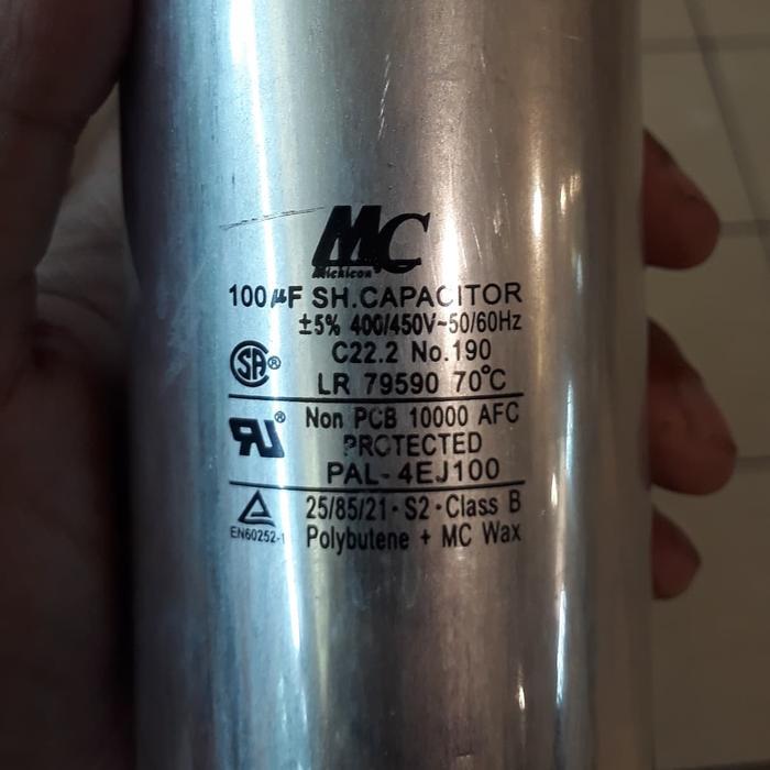 KAPASITOR RUNNING MC 100UF 400/450V
