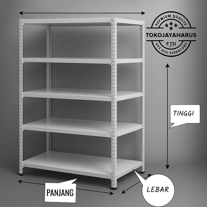 rak besi siku 8 susun / rak besi siku lubang 120x40x200cm