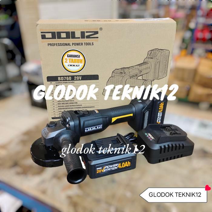Terbaik Mesin Gerinda Baterai Doliz Bd760 Cordless Brushless Angle Gerinder Terlariss 