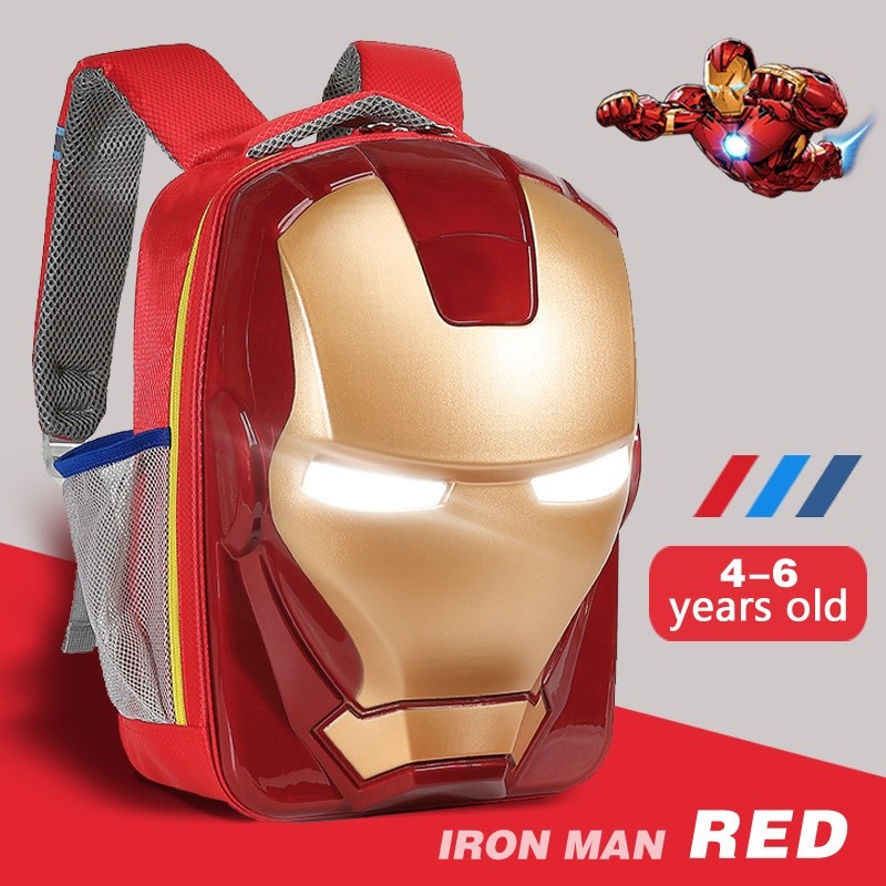 Popular Iron Man Book Bag Kindergarten Middle Class Big Class Boys 3D Outgoing Spider Man Backpack