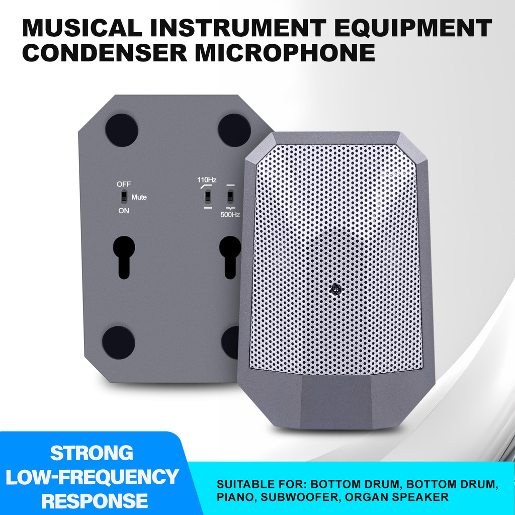 Bass Drum Instrument Microphone Stage Performance Pickup Cable Capacitor Interface Microphone