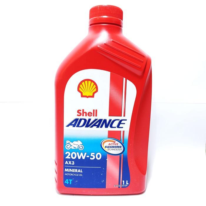 OLI SHELL ADVANCE AX3 20W50 MINERAL SATRIA FU VIXION R15 JUPITER 1L