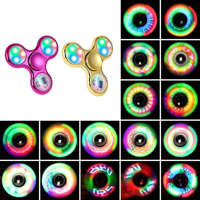 Creative Luminous LED Light Fidget Spinner Hand Top Spinners Glow In Dark Light EDC Figet Spiner