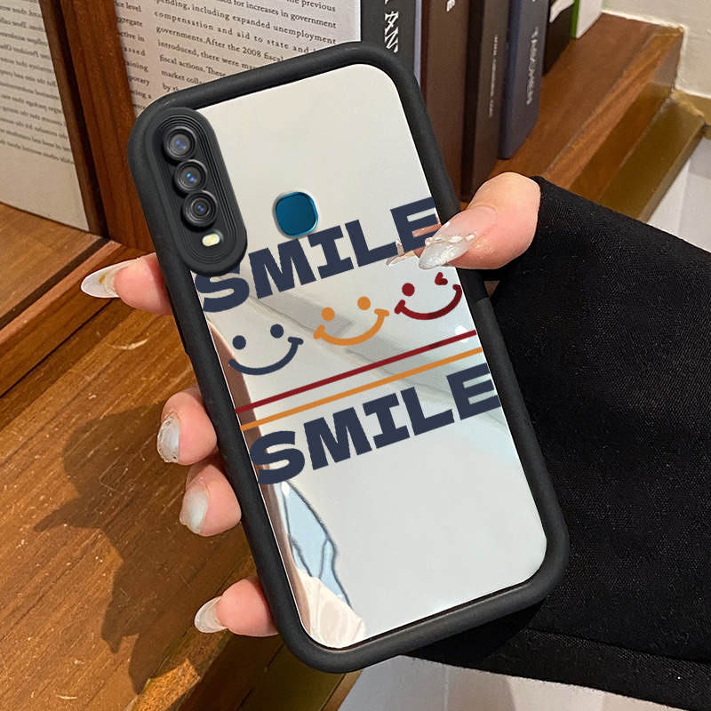 Casing Hp VIVO Y17 Y15 Y12 Y12i Y3 Y3s 2020 Case HP Casing pola tas emosi berwarna Kartun Kasing cer