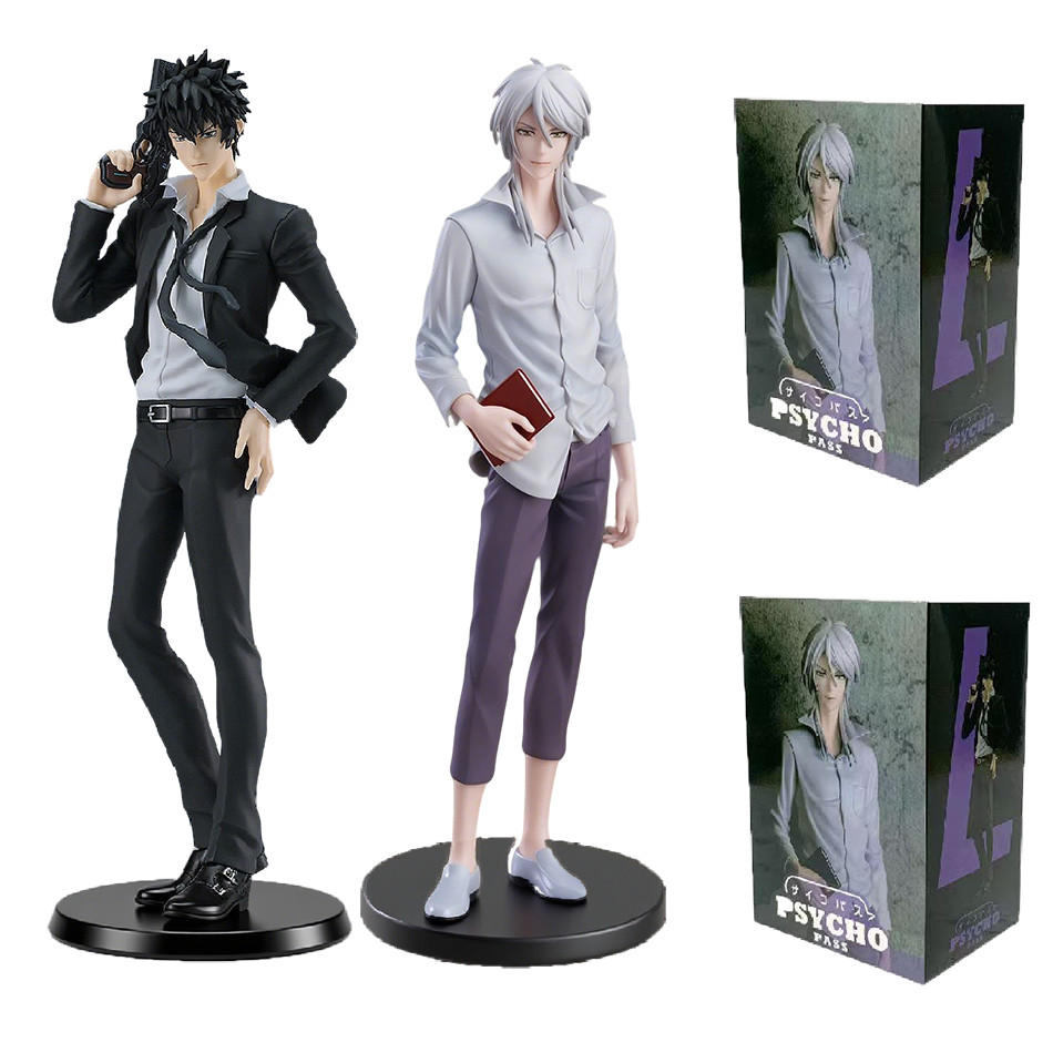 18cm Psycho-Pass Makishima Shogo Anime Figure Parade Kougami Shinya Action Figure Kagari Shuusei